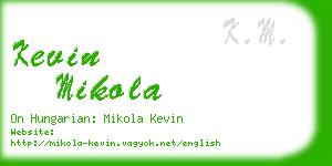 kevin mikola business card